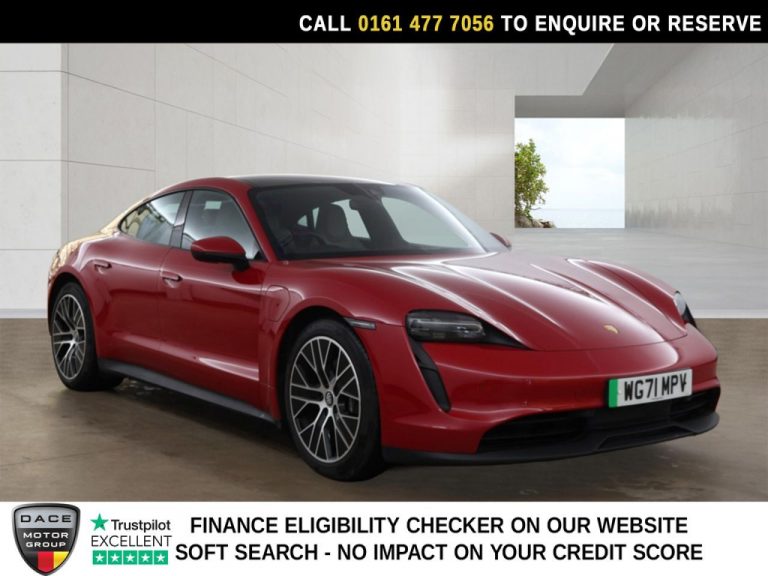 Used 2021 RED PORSCHE TAYCAN Saloon Performance Plus 93.4kWh Saloon 4dr Electric Auto RWD (11kW Charger) (476 ps) ELECTRIC (reg. 2021-12-07) (Automatic) for sale in Stockport