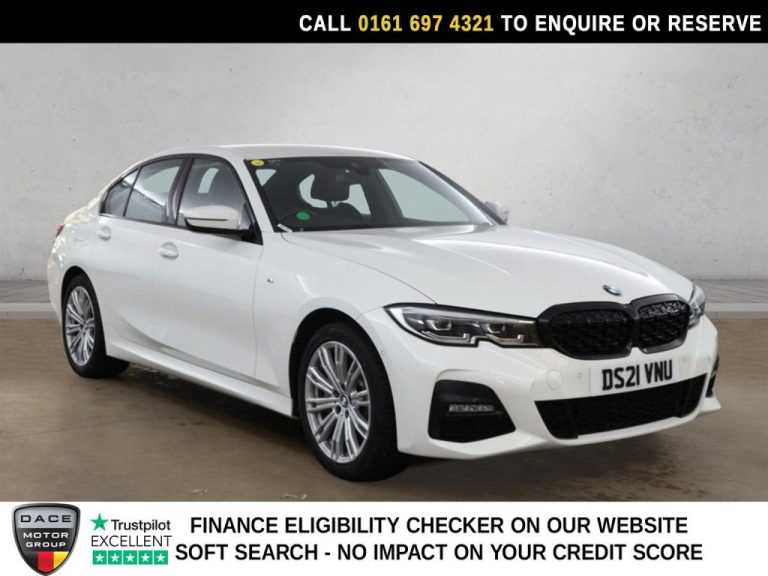 Used 2021 WHITE BMW 3 SERIES Saloon 2.0 330e 12kWh M Sport Saloon 4dr Petrol Plug-in Hybrid Auto xDrive Euro 6 (s/s) (292 ps) PETROL PLUG-IN HYBRID (reg. 2021-08-10) (Automatic) for sale in Stockport