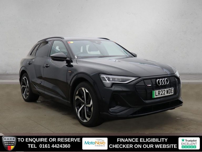 Used 2022 BLACK AUDI E-TRON SUV 50 Black Edition SUV 5dr Electric Auto quattro 71.2kWh (11kW Charger) (313 ps) ELECTRIC (reg. 2022-03-17) (Automatic) for sale in Stockport