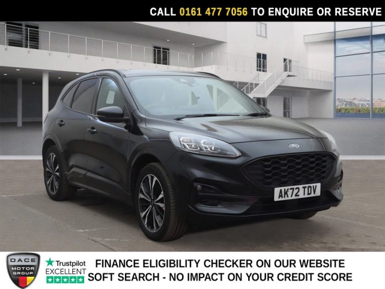 Used 2022 BLACK FORD KUGA SUV 2.5 Duratec 14.4kWh ST-Line X Edition SUV 5dr Petrol Plug-in Hybrid CVT Euro 6 (s/s) (225 ps) PETROL PLUG-IN HYBRID (reg. 2022-11-18) (Automatic) for sale in Stockport