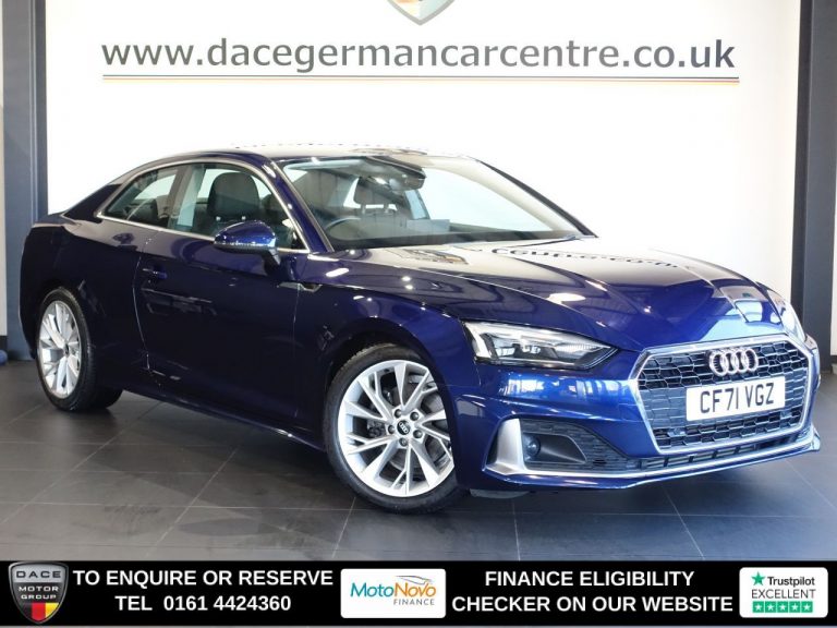 Used 2022 BLUE AUDI A5 Coupe 2.0 TFSI 35 Sport Coupe 2dr Petrol S Tronic Euro 6 (s/s) (150 ps) PETROL (reg. 2022-01-18) (Automatic) for sale in Stockport