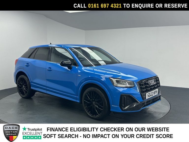 Used 2022 BLUE AUDI Q2 SUV 1.5 TFSI CoD 35 Black Edition SUV 5dr Petrol S Tronic Euro 6 (s/s) (150 ps) PETROL (reg. 2022-04-23) (Automatic) for sale in Stockport