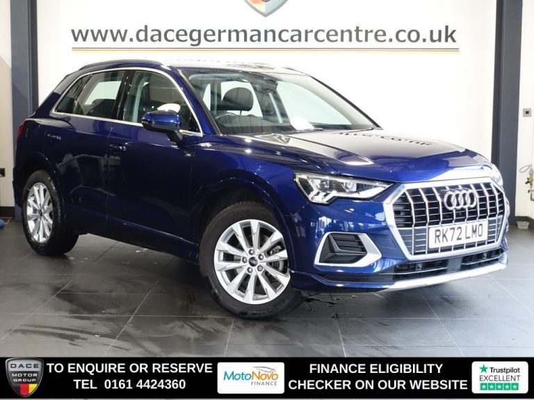 Used 2022 BLUE AUDI Q3 SUV 1.5 TFSI CoD 35 Sport SUV 5dr Petrol S Tronic Euro 6 (s/s) (150 ps) PETROL (reg. 2022-09-14) (Automatic) for sale in Stockport