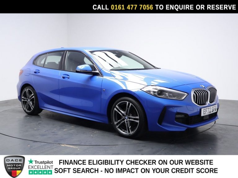 Used 2022 BLUE BMW 1 SERIES Hatchback 1.5 118i M Sport (LCP) Hatchback 5dr Petrol DCT Euro 6 (s/s) (136 ps) PETROL (reg. 2022-12-20) (Automatic) for sale in Stockport