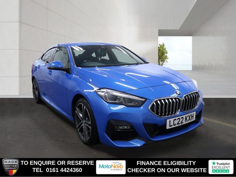Used 2022 BLUE BMW 2 SERIES GRAN COUPE Saloon 1.5 218i M Sport Saloon 4dr Petrol DCT Euro 6 (s/s) (136 ps) PETROL (reg. 2022-05-06) (Automatic) for sale in Stockport
