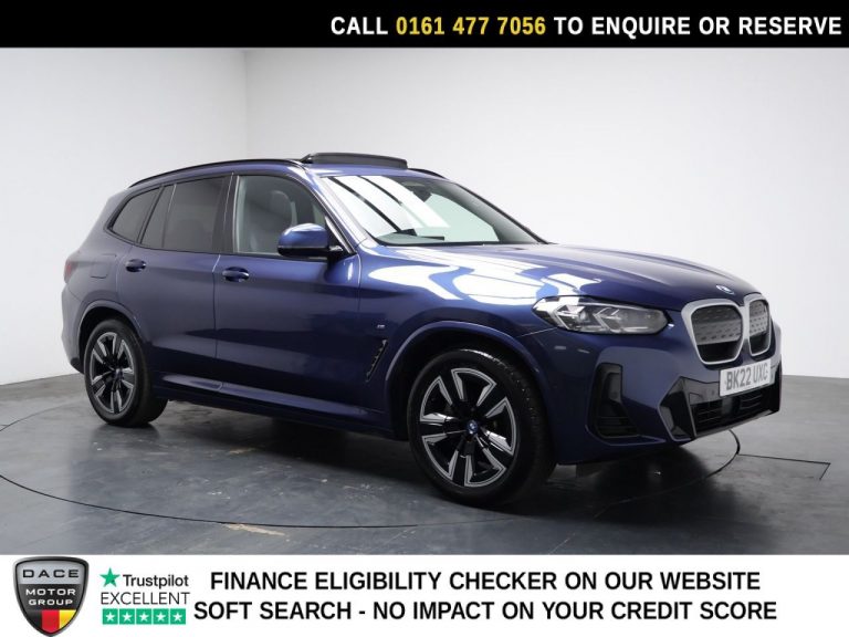 Used 2022 BLUE BMW IX3 SUV 80kWh M Sport SUV 5dr Electric Auto (286 ps) ELECTRIC (reg. 2022-03-25) (Automatic) for sale in Stockport