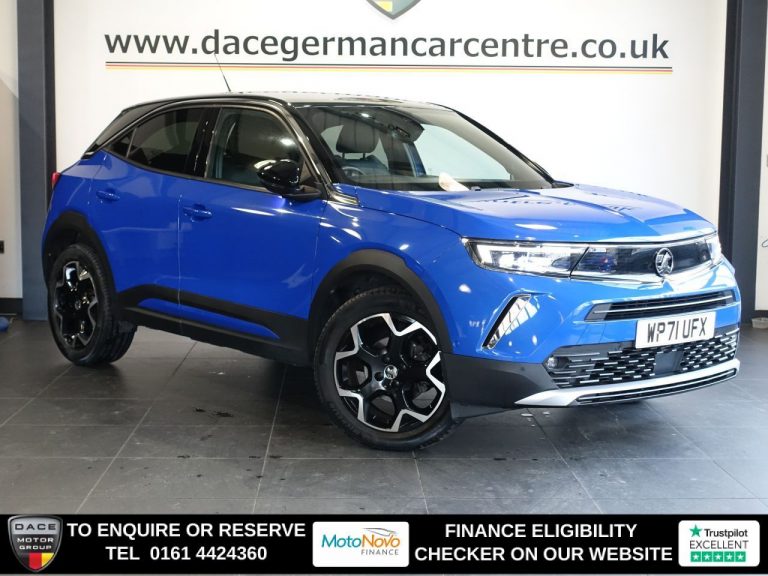 Used 2022 BLUE VAUXHALL MOKKA SUV 1.2 Turbo Ultimate Nav SUV 5dr Petrol Auto Euro 6 (s/s) (130 ps) PETROL (reg. 2022-01-18) (Automatic) for sale in Stockport
