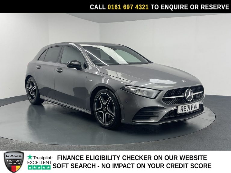 Used 2022 GREY MERCEDES-BENZ A-CLASS Hatchback 1.3 A180 AMG Line Edition (Executive) Hatchback 5dr Petrol 7G-DCT Euro 6 (s/s) (136 ps) PETROL (reg. 2022-01-13) (Automatic) for sale in Stockport