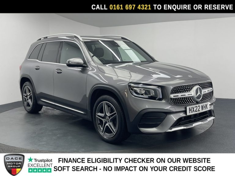 Used 2022 GREY MERCEDES-BENZ GLB SUV 1.3 GLB200 AMG Line SUV 5dr Petrol 7G-DCT Euro 6 (s/s) (163 ps) PETROL (reg. 2022-06-22) (Automatic) for sale in Stockport