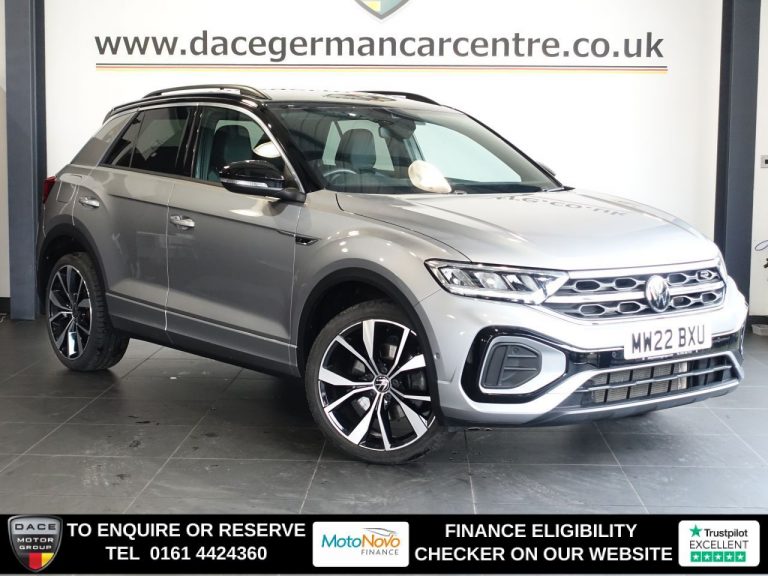 Used 2022 SILVER VOLKSWAGEN T-ROC SUV 1.5 TSI R-Line SUV 5dr Petrol DSG Euro 6 (s/s) (150 ps) PETROL (reg. 2022-08-19) (Automatic) for sale in Stockport