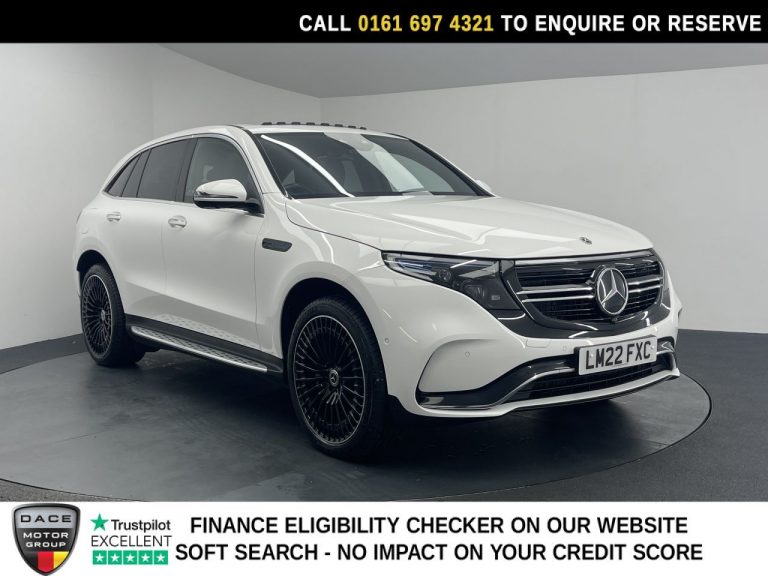 Used 2022 WHITE MERCEDES-BENZ EQC SUV EQC 400 80kWh AMG Line (Premium Plus) SUV 5dr Electric Auto 4MATIC (408 ps) ELECTRIC (reg. 2022-04-26) (Automatic) for sale in Stockport