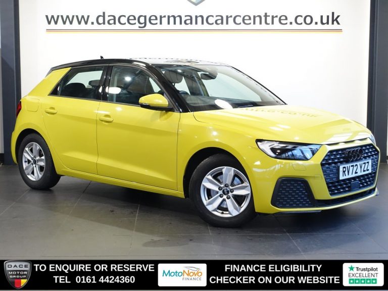 Used 2022 YELLOW AUDI A1 Hatchback 1.0 TFSI 30 Technik Sportback 5dr Petrol S Tronic Euro 6 (s/s) (110 ps) PETROL (reg. 2022-09-21) (Automatic) for sale in Stockport