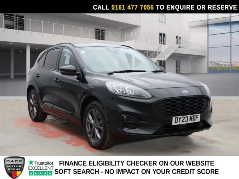 Used 2023 BLACK FORD KUGA SUV 2.5 EcoBoost Duratec 14.4kWh ST-Line SUV 5dr Petrol Plug-in Hybrid CVT Euro 6 (s/s) (225 ps) PETROL PLUG-IN HYBRID (reg. 2023-03-08) (Automatic) for sale in Stockport