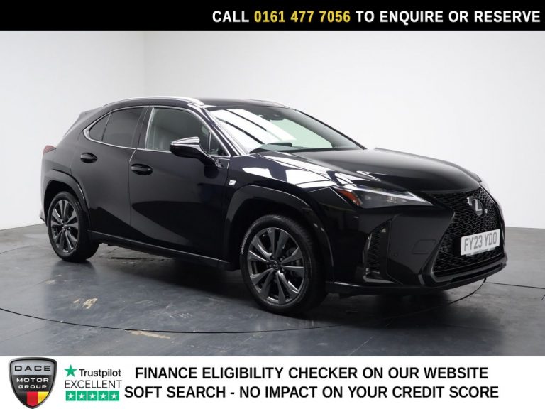 Used 2023 BLACK LEXUS UX SUV 2.0 250h F Sport SUV 5dr Petrol Hybrid E-CVT Euro 6 (s/s) (184 ps) PETROL HYBRID (reg. 2023-04-21) (Automatic) for sale in Stockport