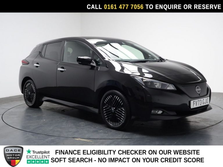 Used 2023 BLACK NISSAN LEAF Hatchback 39kWh N-Connecta Hatchback 5dr Electric Auto (150 ps) ELECTRIC (reg. 2023-09-30) (Automatic) for sale in Stockport