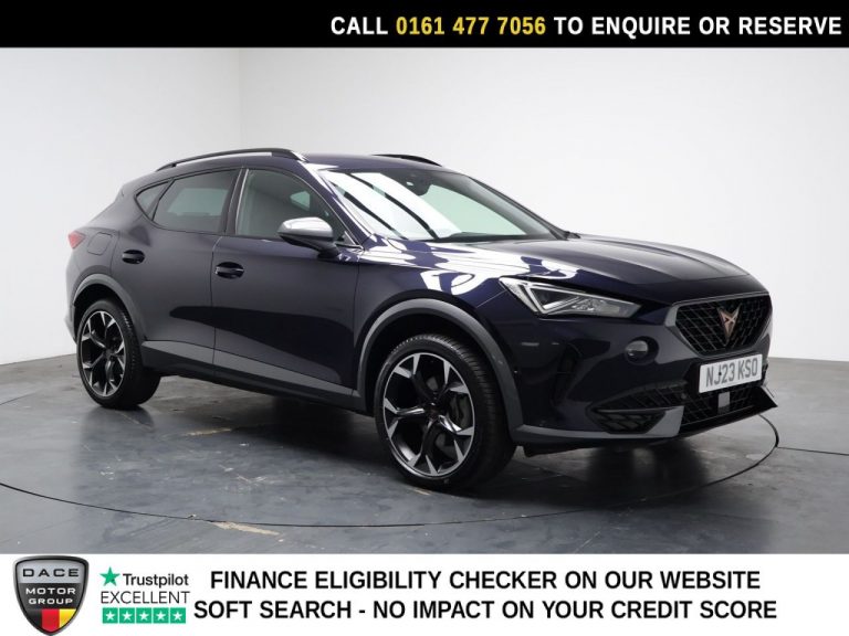 Used 2023 BLUE CUPRA FORMENTOR SUV 1.5 TSI V2 SUV 5dr Petrol DSG Euro 6 (s/s) (150 ps) PETROL (reg. 2023-03-20) (Automatic) for sale in Stockport