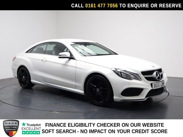 Used 2015 WHITE MERCEDES-BENZ E-CLASS Coupe 3.0 E350d V6 BlueTEC AMG Line Coupe 2dr Diesel G-Tronic+ Euro 6 (s/s) (258 ps) DIESEL (reg. 2015-12-16) (Automatic) for sale in Stockport