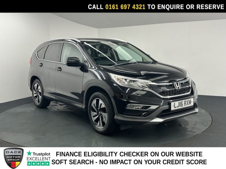 Used 2016 BLACK HONDA CR-V SUV 2.0 i-VTEC SR SUV 5dr Petrol Auto 4WD Euro 6 (155 ps) PETROL (reg. 2016-07-28) (Automatic) for sale in Stockport