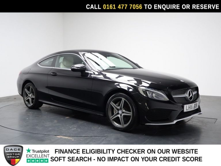 Used 2016 BLACK MERCEDES-BENZ C-CLASS Coupe 2.0 C200 AMG Line Coupe 2dr Petrol 7G-Tronic+ Euro 6 (s/s) (184 ps) PETROL (reg. 2016-03-24) (Automatic) for sale in Stockport