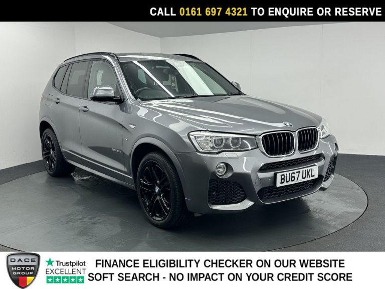 Used 2017 GREY BMW X3 SUV 2.0 20d M Sport SUV 5dr Diesel Auto xDrive Euro 6 (s/s) (190 ps) DIESEL (reg. 2017-09-29) (Automatic) for sale in Stockport