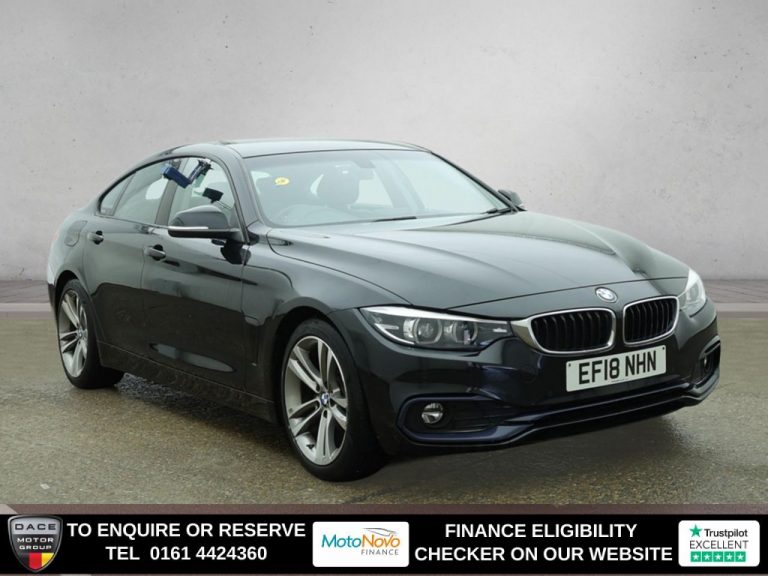 Used 2018 BLACK BMW 4 SERIES GRAN COUPE Hatchback 2.0 420d Sport Hatchback 5dr Diesel Auto Euro 6 (s/s) (190 ps) DIESEL (reg. 2018-05-25) (Automatic) for sale in Stockport