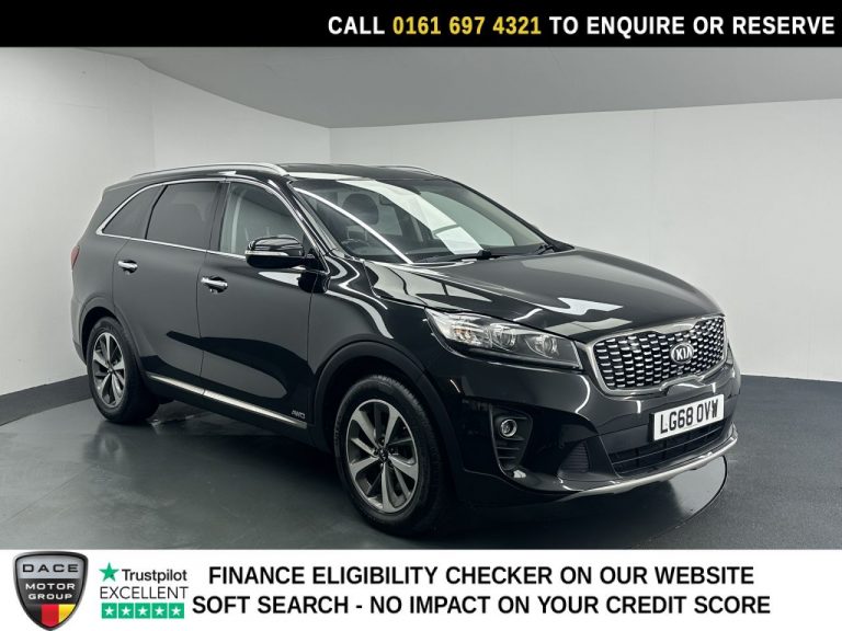 Used 2018 BLACK KIA SORENTO SUV 2.2 CRDi KX-2 SUV 5dr Diesel Auto AWD Euro 6 (s/s) (197 bhp) DIESEL (reg. 2018-11-05) (Automatic) for sale in Stockport