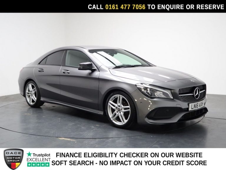 Used 2018 GREY MERCEDES-BENZ CLA Saloon 2.1 CLA200d AMG Line Coupe 4dr Diesel 7G-DCT Euro 6 (s/s) (136 ps) DIESEL (reg. 2018-04-13) (Automatic) for sale in Stockport