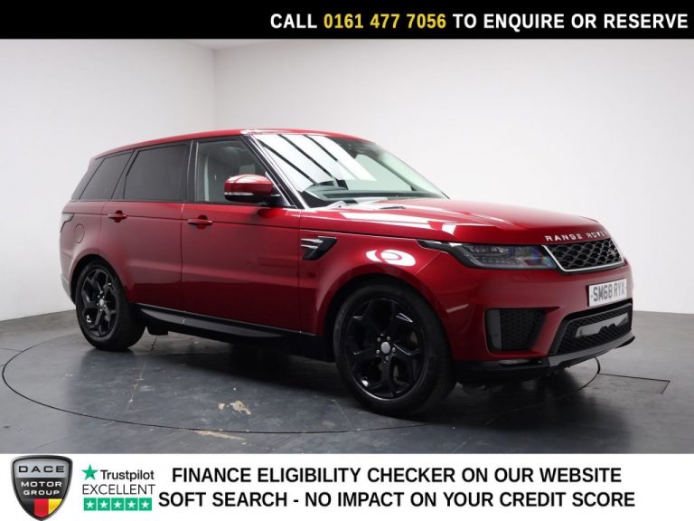 Used 2018 RED LAND ROVER RANGE ROVER SPORT SUV 3.0 SD V6 HSE SUV 5dr Diesel Auto 4WD Euro 6 (s/s) (306 ps) DIESEL (reg. 2018-09-28) (Automatic) for sale in Stockport