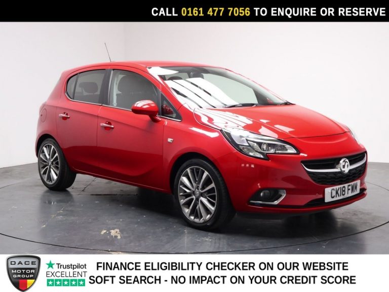Used 2018 RED VAUXHALL CORSA Hatchback 1.4i ecoFLEX Elite Hatchback 5dr Petrol Auto Euro 6 (90 ps) PETROL (reg. 2018-04-30) (Automatic) for sale in Stockport