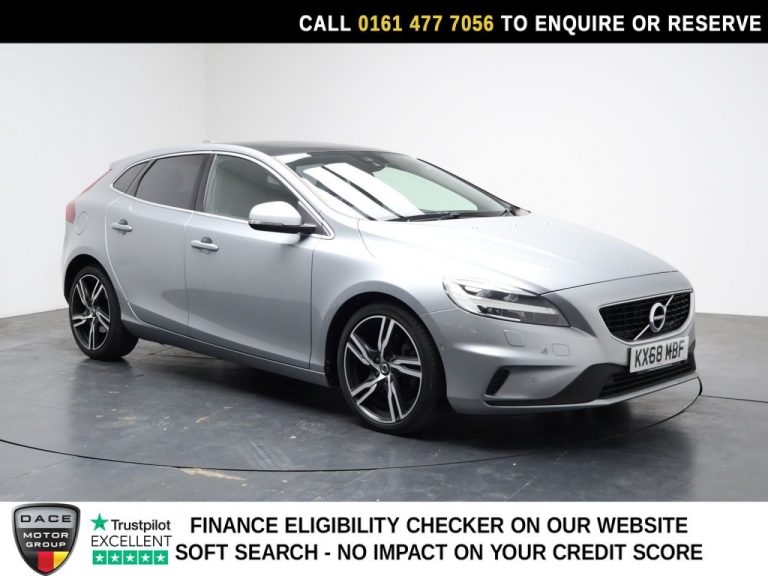 Used 2018 SILVER VOLVO V40 Hatchback 1.5 T2 GPF R-Design Pro Hatchback 5dr Petrol Auto Euro 6 (s/s) (122 ps) PETROL (reg. 2018-09-06) (Automatic) for sale in Stockport