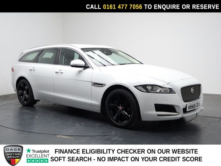 Used 2018 WHITE JAGUAR XF Estate 2.0i Portfolio GPF Sportbrake 5dr Petrol Auto Euro 6 (s/s) (250 ps) PETROL (reg. 2018-11-20) (Automatic) for sale in Stockport