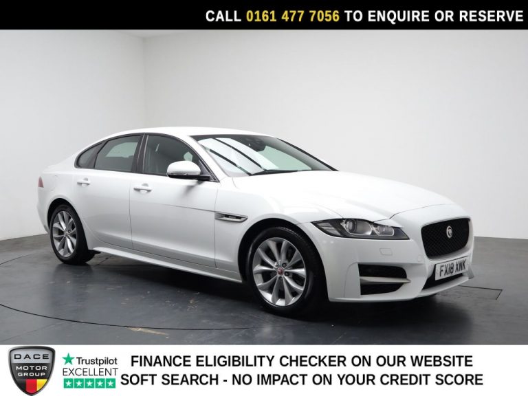 Used 2018 WHITE JAGUAR XF Saloon 2.0i R-Sport Saloon 4dr Petrol Auto Euro 6 (s/s) (200 ps) PETROL (reg. 2018-03-20) (Automatic) for sale in Stockport