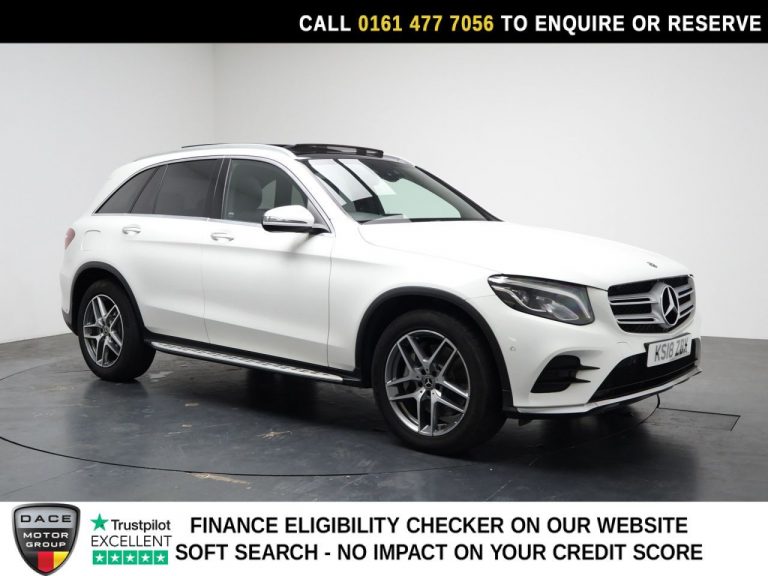 Used 2018 WHITE MERCEDES-BENZ GLC SUV 2.1 GLC220d AMG Line (Premium) SUV 5dr Diesel G-Tronic+ 4MATIC Euro 6 (s/s) (170 ps) DIESEL (reg. 2018-06-20) (Automatic) for sale in Stockport