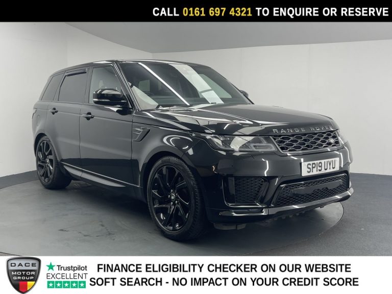 Used 2019 BLACK LAND ROVER RANGE ROVER SPORT SUV 3.0 SD V6 HSE Dynamic SUV 5dr Diesel Auto 4WD Euro 6 (s/s) (306 ps) DIESEL (reg. 2019-06-28) (Automatic) for sale in Stockport