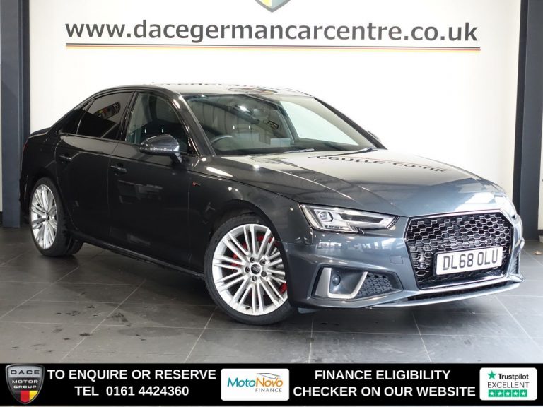 Used 2019 GREY AUDI A4 Saloon 2.0 TDI 35 S line Saloon 4dr Diesel S Tronic Euro 6 (s/s) (150 ps) DIESEL (reg. 2019-02-19) (Automatic) for sale in Stockport