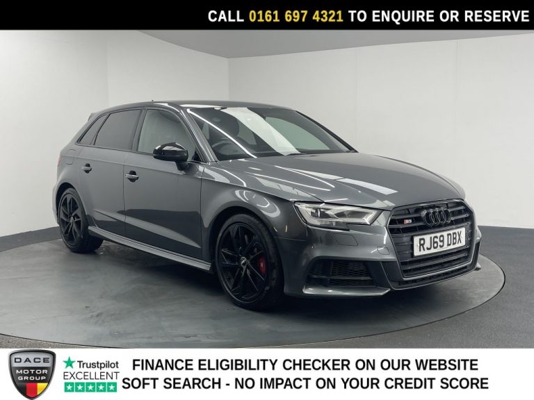 Used 2019 GREY AUDI S3 Hatchback 2.0 TFSI Black Edition Sportback 5dr Petrol S Tronic quattro Euro 6 (s/s) (300 ps) PETROL (reg. 2019-11-29) (Automatic) for sale in Stockport