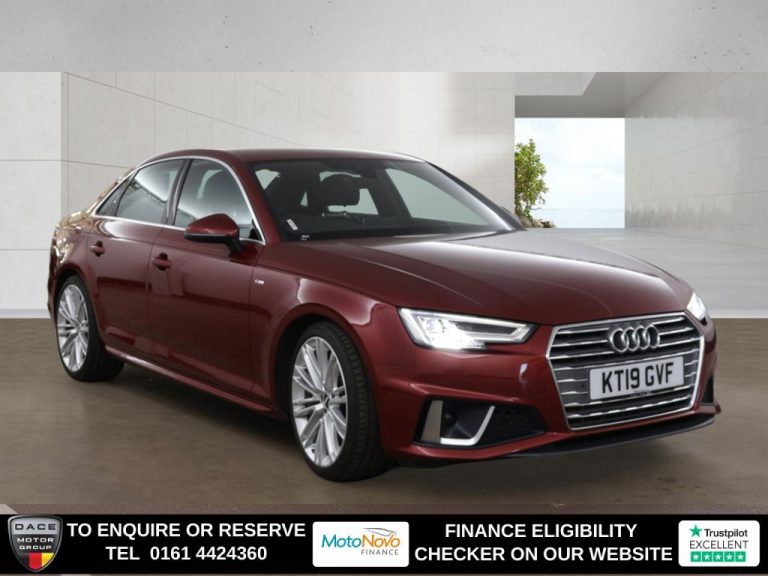 Used 2019 RED AUDI A4 Saloon 2.0 TFSI 40 S line Saloon 4dr Petrol S Tronic Euro 6 (s/s) (190 ps) PETROL (reg. 2019-04-30) (Automatic) for sale in Stockport