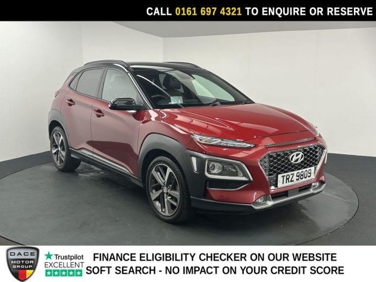 Used 2019 RED HYUNDAI KONA SUV 1.6 T-GDi Premium GT SUV 5dr Petrol DCT 4WD Euro 6 (s/s) (177 ps) PETROL (reg. 2019-08-27) (Automatic) for sale in Stockport