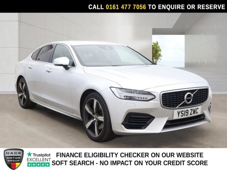 Used 2019 SILVER VOLVO S90 Saloon 2.0h T8 Twin Engine 10.4kWh R-Design Pro Saloon 4dr Petrol Plug-in Hybrid Auto AWD Euro 6 (s/s) (390 ps) PETROL PLUG-IN HYBRID (reg. 2019-08-08) (Automatic) for sale in Stockport