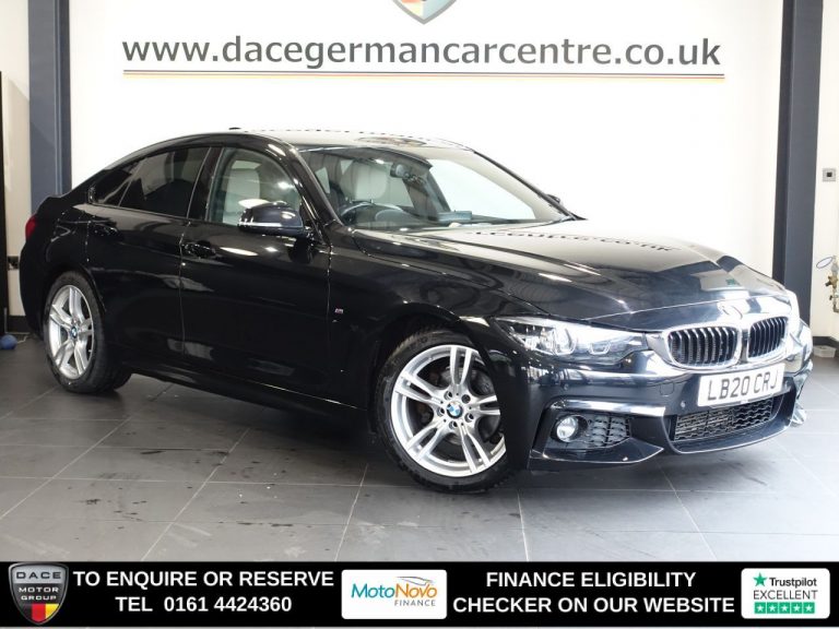 Used 2020 BLACK BMW 4 SERIES GRAN COUPE Hatchback 2.0 420d M Sport Hatchback 5dr Diesel Auto Euro 6 (s/s) (190 ps) DIESEL (reg. 2020-08-28) (Automatic) for sale in Stockport