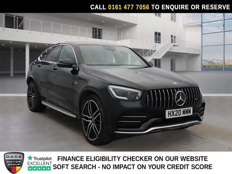 Used 2020 BLACK MERCEDES-BENZ GLC SUV 3.0 GLC43 V6 AMG (Premium Plus) Coupe 5dr Petrol G-Tronic+ 4MATIC Euro 6 (s/s) (390 ps) PETROL (reg. 2020-03-06) (Automatic) for sale in Stockport