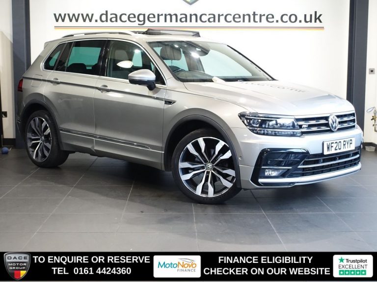 Used 2020 SILVER VOLKSWAGEN TIGUAN SUV 1.5 TSI EVO R-Line Tech SUV 5dr Petrol DSG Euro 6 (s/s) (150 ps) PETROL (reg. 2020-06-20) (Automatic) for sale in Stockport