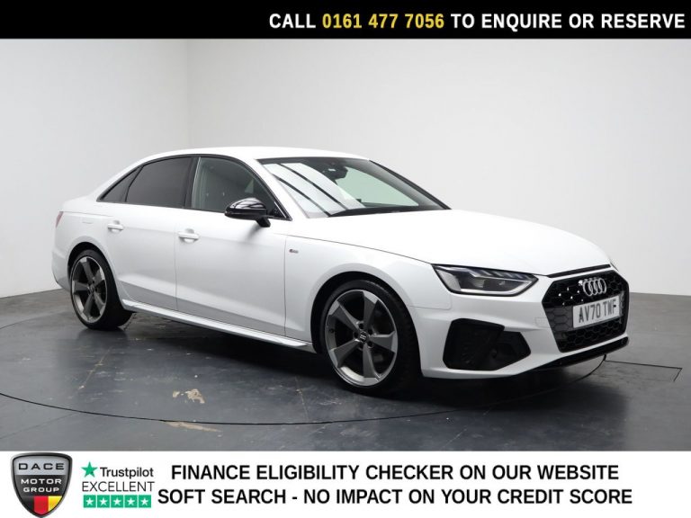 Used 2020 WHITE AUDI A4 Saloon 2.0 TFSI 35 Black Edition Saloon 4dr Petrol S Tronic Euro 6 (s/s) (150 ps) PETROL (reg. 2020-12-10) (Automatic) for sale in Stockport