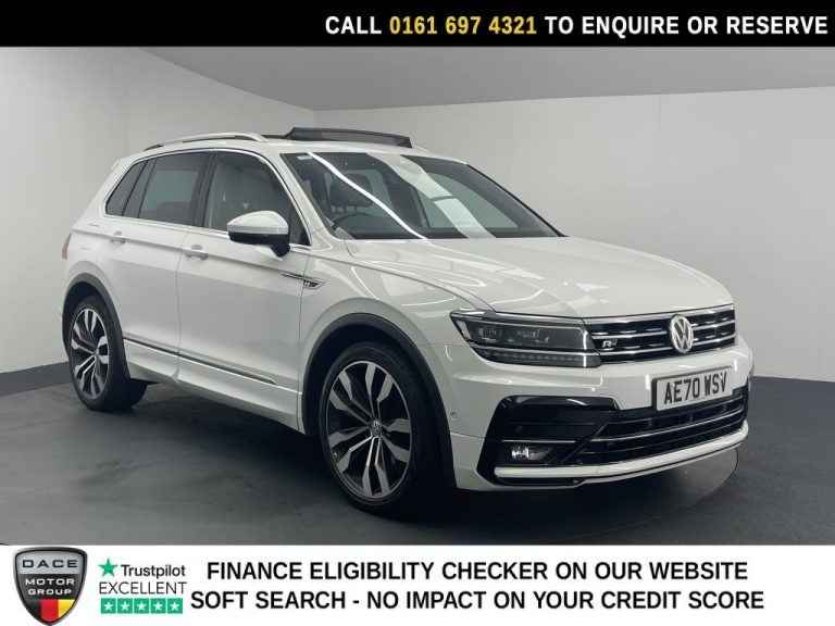 Used 2020 WHITE VOLKSWAGEN TIGUAN SUV 1.5 TSI EVO R-Line Tech SUV 5dr Petrol DSG Euro 6 (s/s) (150 ps) PETROL (reg. 2020-09-01) (Automatic) for sale in Stockport