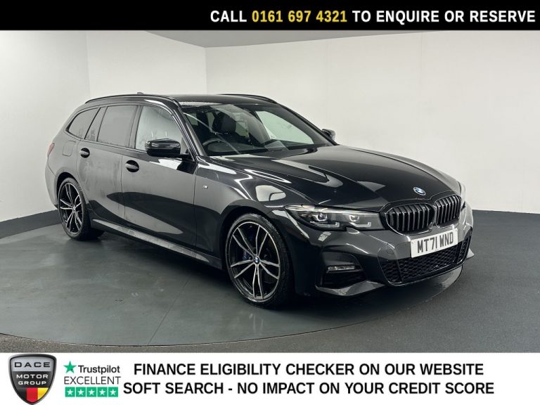Used 2021 BLACK BMW 3 SERIES Estate 2.0 330i M Sport Touring 5dr Petrol Auto Euro 6 (s/s) (258 ps) PETROL (reg. 2021-09-01) (Automatic) for sale in Stockport
