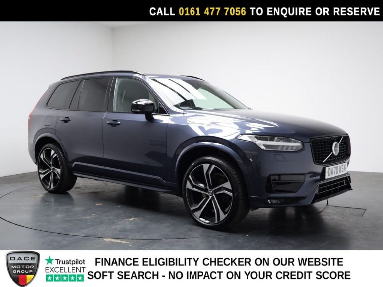 Used 2021 BLUE VOLVO XC90 SUV 2.0 B5 MHEV R-Design Pro SUV 5dr Diesel Hybrid Auto 4WD Euro 6 (s/s) (235 ps) DIESEL HYBRID (reg. 2021-02-15) (Automatic) for sale in Stockport