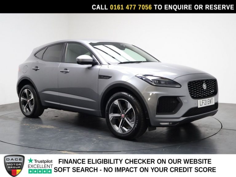 Used 2021 GREY JAGUAR E-PACE SUV 1.5 P300e 12.17kWh R-Dynamic SE SUV 5dr Petrol Plug-in Hybrid Auto AWD Euro 6 (s/s) (309 ps) PETROL PLUG-IN HYBRID (reg. 2021-04-30) (Automatic) for sale in Stockport