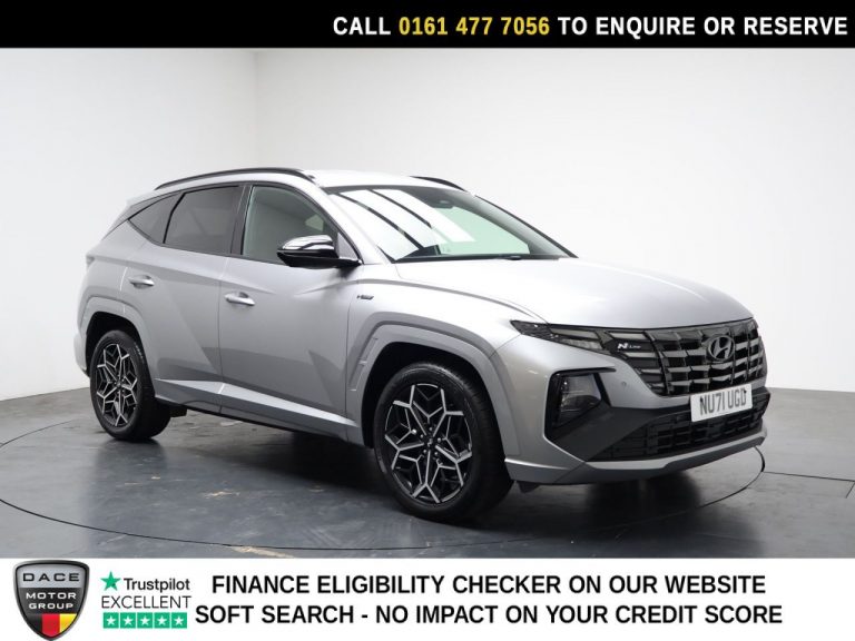 Used 2021 SILVER HYUNDAI TUCSON SUV 1.6 h T-GDi N Line SUV 5dr Petrol Hybrid Auto Euro 6 (s/s) (230 ps) PETROL HYBRID (reg. 2021-09-28) (Automatic) for sale in Stockport