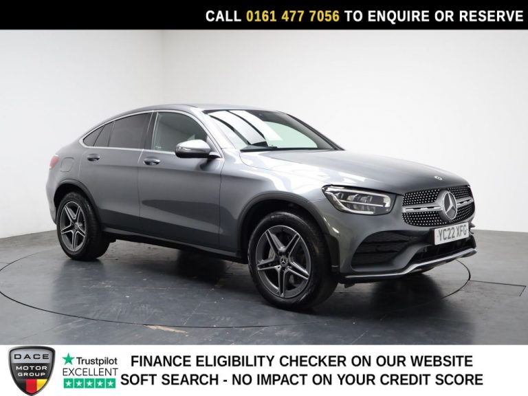 Used 2022 GREY MERCEDES-BENZ GLC SUV 2.0 GLC300h MHEV AMG Line Coupe 5dr Petrol Hybrid G-Tronic+ 4MATIC Euro 6 (s/s) (272 ps) PETROL HYBRID (reg. 2022-06-20) (Automatic) for sale in Stockport