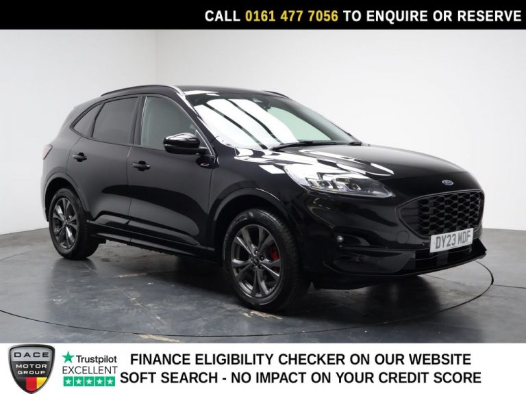 Used 2023 BLACK FORD KUGA SUV 2.5 EcoBoost Duratec 14.4kWh ST-Line SUV 5dr Petrol Plug-in Hybrid CVT Euro 6 (s/s) (225 ps) PETROL PLUG-IN HYBRID (reg. 2023-03-08) (Automatic) for sale in Stockport